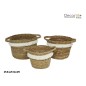 SET 3 CESTAS CON ASAS BAHIA 24X24X21 CM.