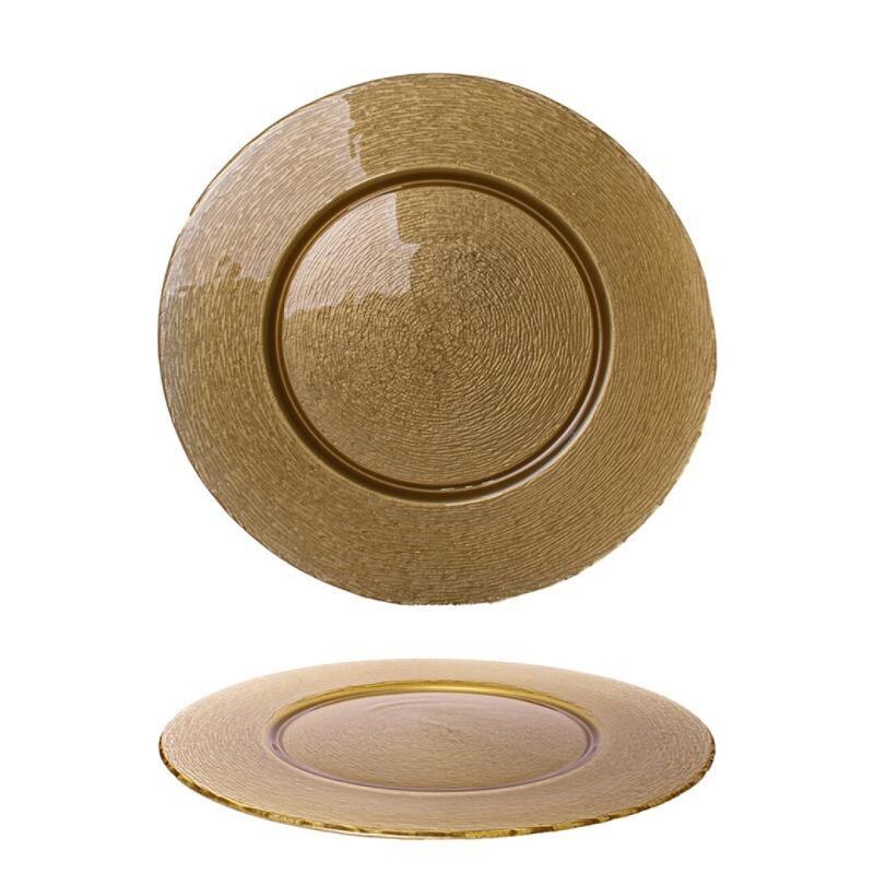BAJOPLATO VINILO DORADO 33 CM