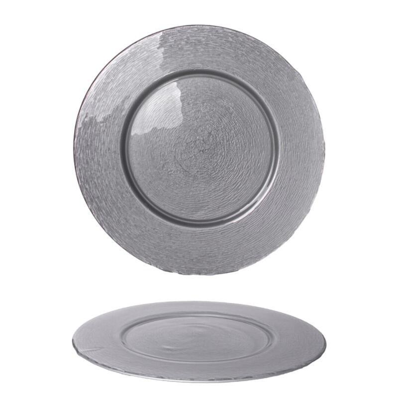 BAJOPLATO VINILO PLATEADO 33 CM