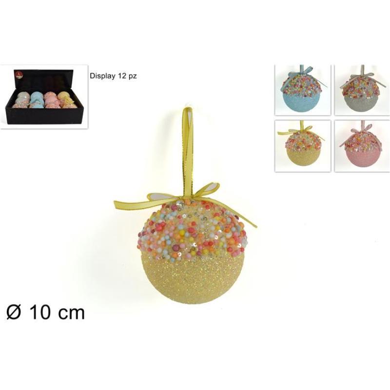 BOLA 10 CM DECORADA C/DULCES SURT