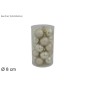 SET 20 BOLAS VIDRIO LUCIDA/OPACA 8 CM 2 SURT BEIGE