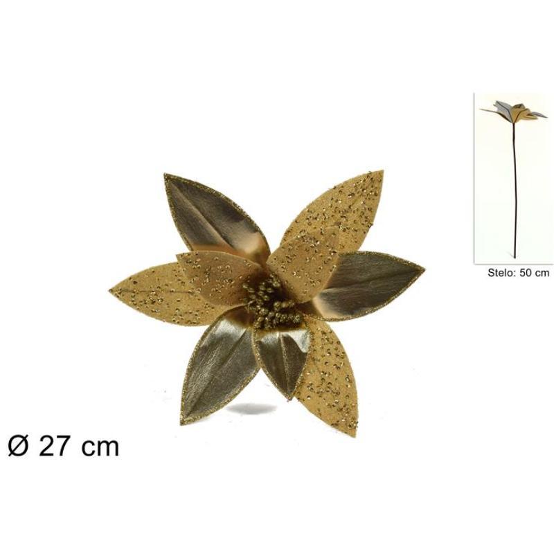 TALLO FLOR PURPURINA 50 CM ORO