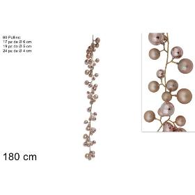 GUIRNALDA 60 BOLITAS 180 CM ROSA