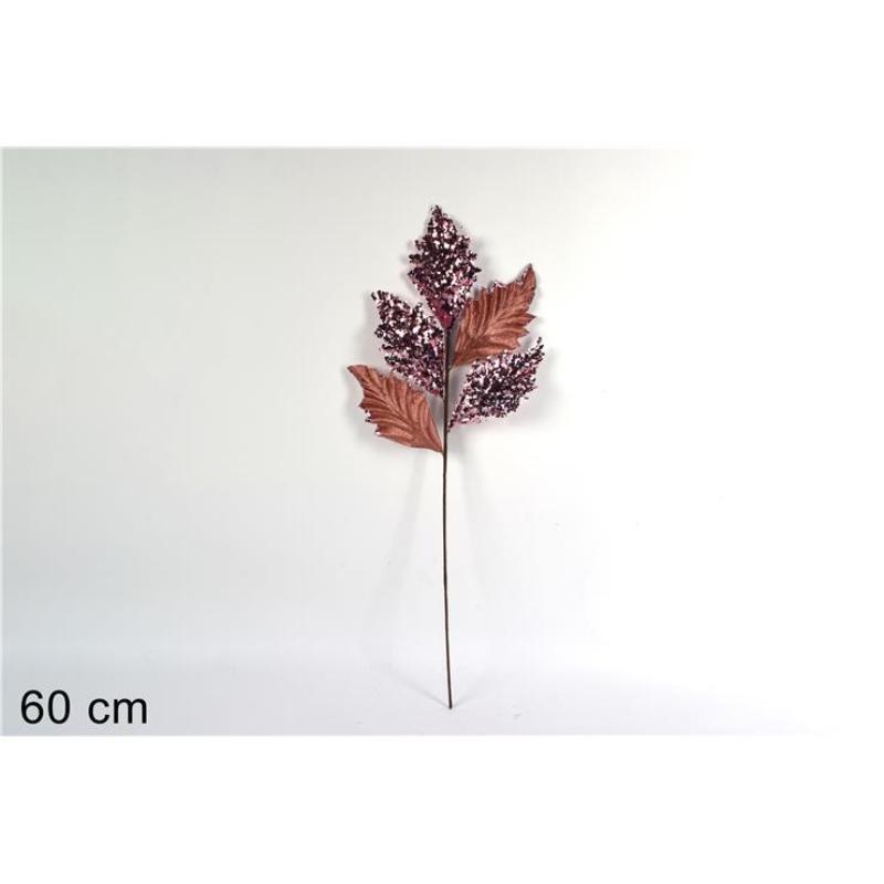 TALLO FLOR GLITTERADA ROSA 60 CM