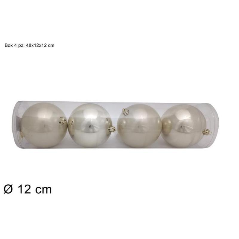 BOLAS 12 CM 4 PZ SURT BEIGE