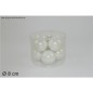 SET 8 BOLAS CRISTAL 8CM. BLANCO PERLA