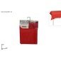 MANTEL ROJO EFECTO LINO 150X150 CM