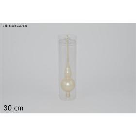 PUNTA ARBOL VIDRIO 30 CM OPACO BEIGE