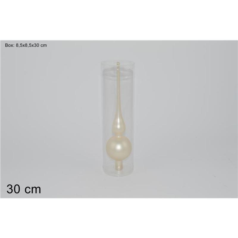 PUNTA ARBOL VIDRIO 30 CM OPACO BEIGE