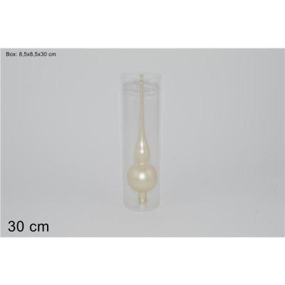 PUNTA ARBOL VIDRIO 30 CM OPACO BEIGE