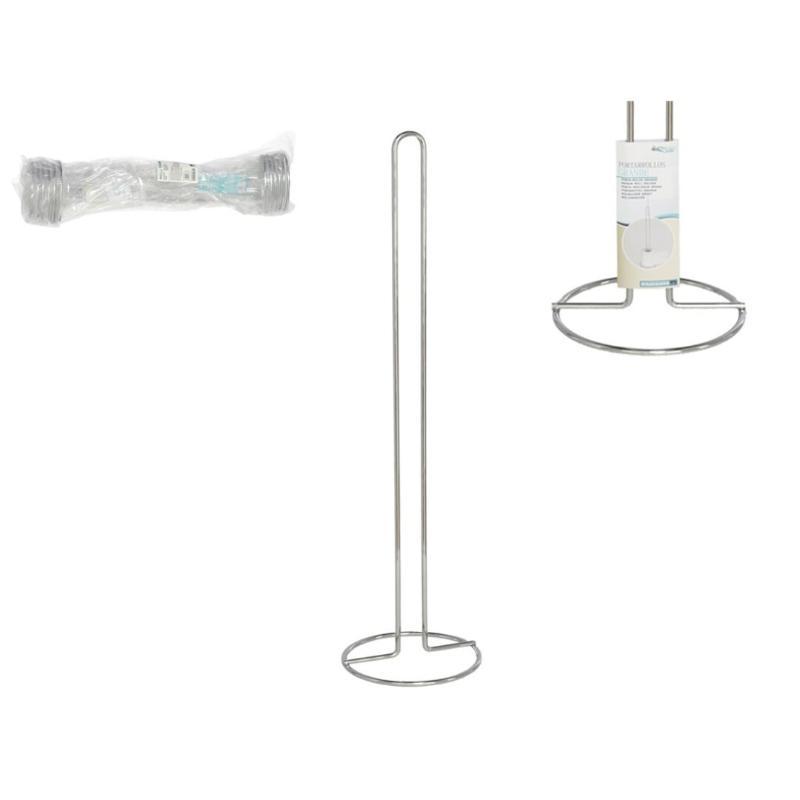 PORTARROLLOS PAPEL WC CROMO 60 CM.