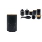 TARRO C/TAPA BAMBO 10*15 NEGRO/ORO