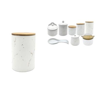 TARRO C/TAPA BAMBO 10*15 BLANCO/ORO