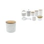 TARRO C/TAPA BAMBO 10*9 BLANCO/ORO