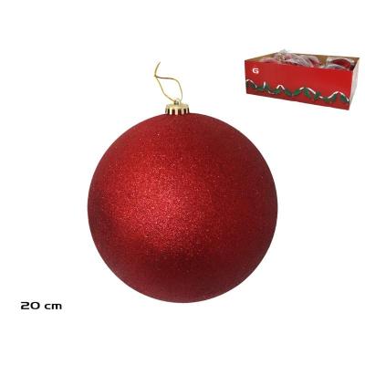 BOLA DE NAVIDAD PROFUNDIS ROJO 20 CM