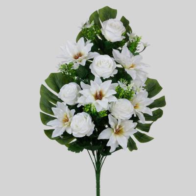 RAMO ROSA CINIA X18 FRONTAL 60 CM BLANCO
