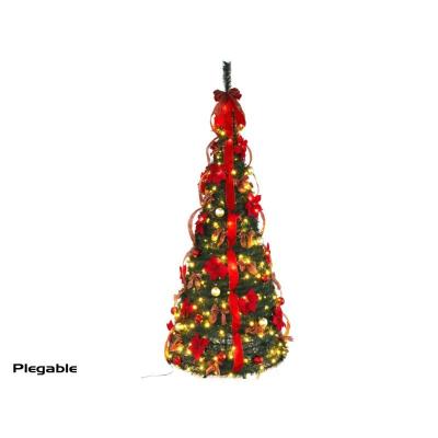 ARBOL NAVIDAD CON CINTA Y 150 LED 75X180 CM