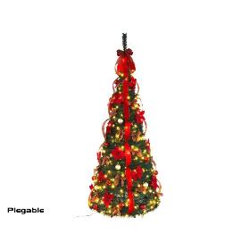 ARBOL NAVIDAD CON CINTA Y 250 LED 81X210 CM