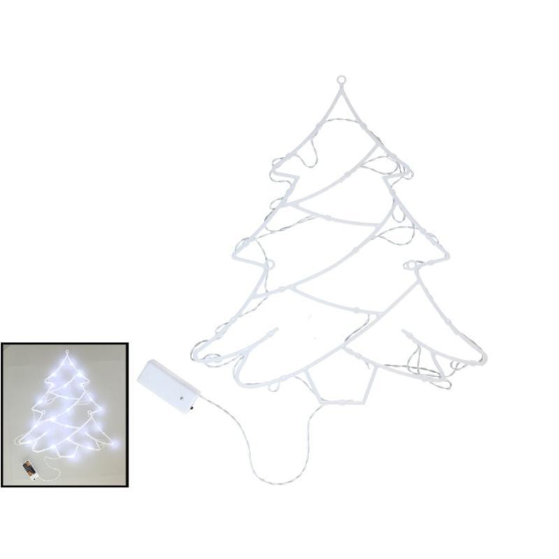 ARBOL NAVIDAD 24 LED BLANCO FRIO 36X41 CM