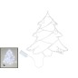 ARBOL NAVIDAD 24 LED BLANCO FRIO 36X41 CM