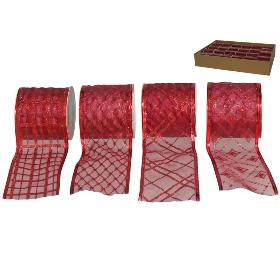 CINTA REGALO ROJO TRANSPARENTE 4 SRT 6.3X27