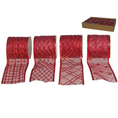 CINTA REGALO ROJO TRANSPARENTE 4 SRT 6.3X27