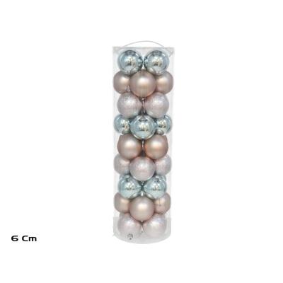TUBO X36 BOLAS SKY AZUL-ROSA 6 CM