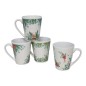 TAZA MUG CERAMICA FLOR XMAS 350 ML 4STD