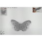 MARIPOSAS CON DIAMANTES CON PINZA JUEGO 2 PZ PLATA
