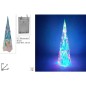 ARBOL CONO DIAMANTE ARCOIRIS 40 CM 40 LED BATERIA