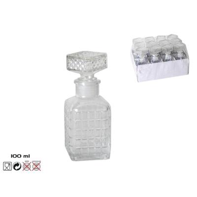 BOTELLA LICOR MINI CUADRADA 100 ml