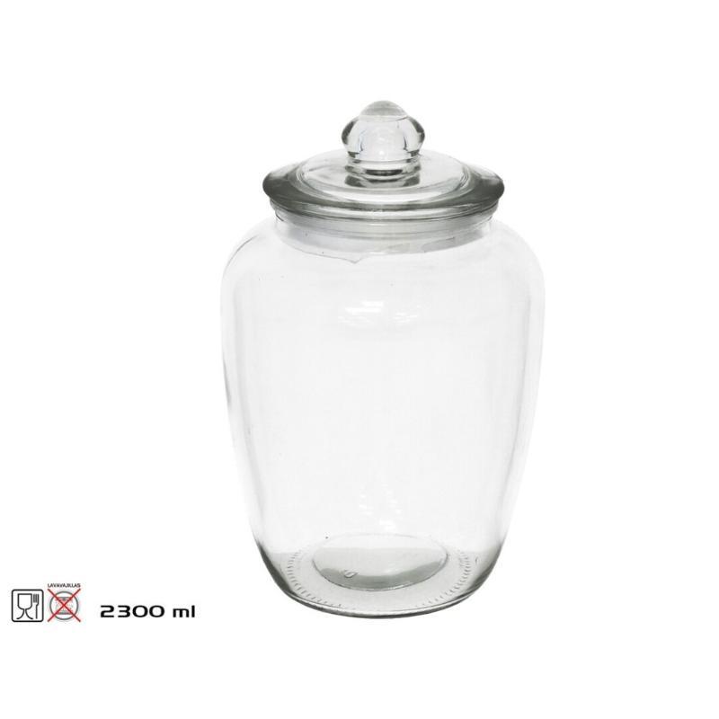 TARRO C/TAPA CRISTAL LUCIA 2300 ML