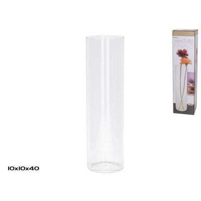 JARRON TUBO CRISTAL 10X40 CM ANAIS