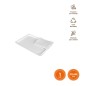 BANDEJA CARTON BLONDA RECTANG BLANCA 31X38 CM 1 UD