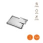 BANDEJA CARTON BLONDA RECTANGULAR PLATA 31x38 CM 1 UD