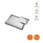 BANDEJA CARTON BLONDA RECTANGULAR PLATA 34X42 CM 1 UD