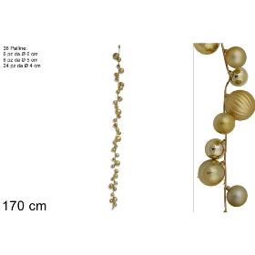 GUIRNALDA 36 BOLITAS 170 CM ORO
