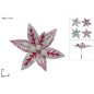 FLOR NAVIDAD PINZA 4 COL 20 CM