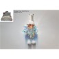 COLGANTE BUFON 20 CM CON VESTIDO ARCOIRIS