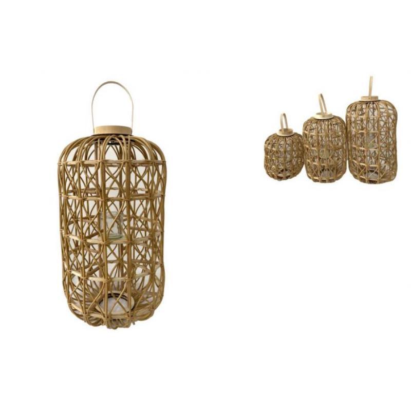 FAROL MIMBRE C/CRISTAL 41*72 CM