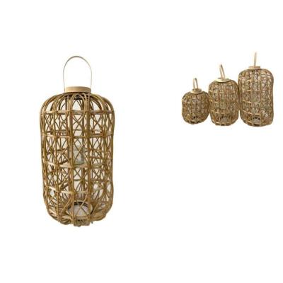 FAROL MIMBRE C/CRISTAL 41*72 CM