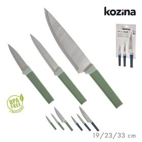 SET 3 CUCHILLOS ACERO INOX SURT
