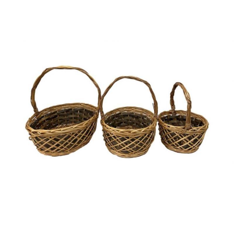 SET 3 CESTAS MIMBRE 40*17 44H REDONDA