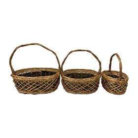 SET 3 CESTAS MIMBRE 46*34*17 44H OVAL