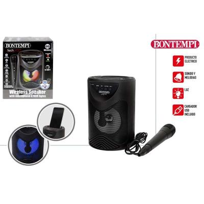 ALTAVOZ KARAOKE C/MICRO Y LUCES BONTEMPI