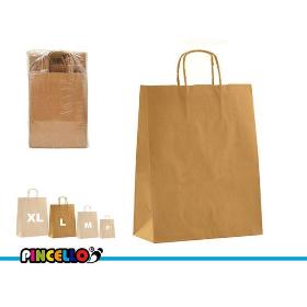 BOLSA PAPEL HAWANNA KRAFT LISO MEDIANO 32X50 CM