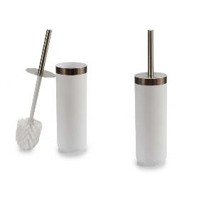ESCOBILLERO ACERO INOX PLATEADO BLANCO