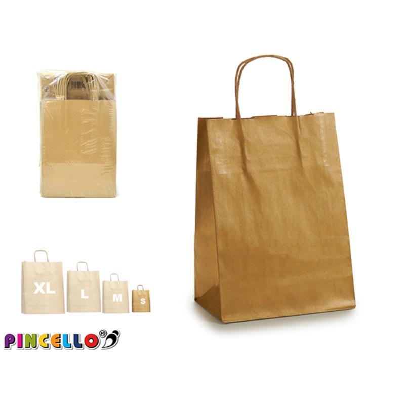 BOLSA PAPEL ORO KRAFT MINI 18X30 CM