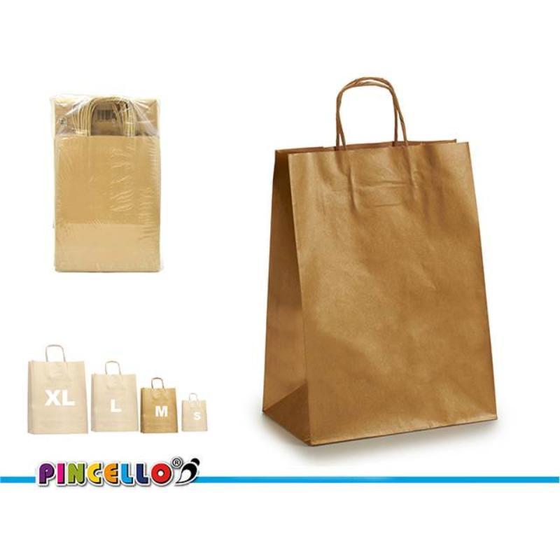 BOLSA PAPEL ORO KRAFT PEQUEÑA 24X40 CM