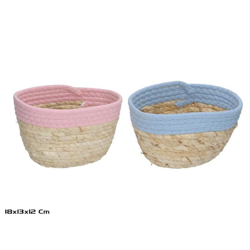 CESTA LIFE 18X13X12 ROSA/AZUL